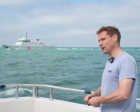 A still from a video posted on X by Chris Philp.