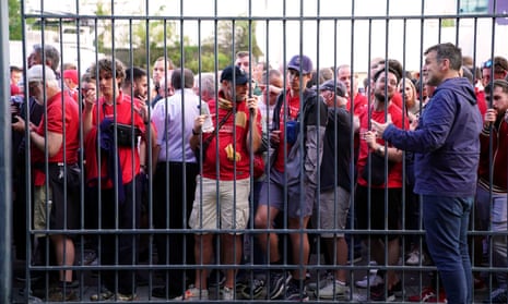 Liverpool fans were locked out of the stadium during chaotic scenes before the Champions League final