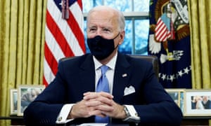 Joe Biden in the Oval Office.