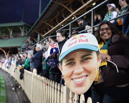 The AFLW international match between Australia and Ireland at North Sydney Oval was sold out with a crowd of more than 9,000 fans