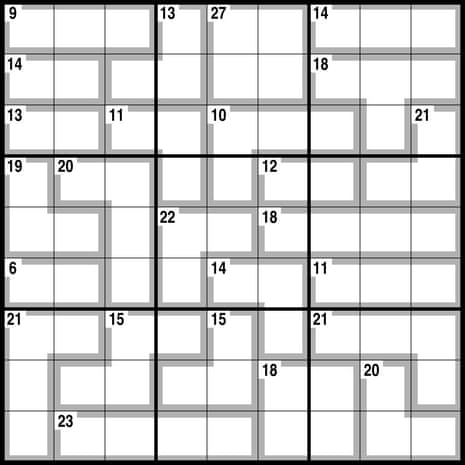 Your attention. Killer sudoku, medium level, #002