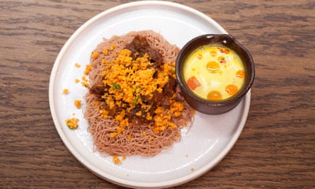 ‘The very essence of a dry meat curry’: Aunty Mo’s ‘chatti’ roast.