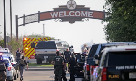 Multiple Casualties Reported After Shooting At Outlet Mall In Texas<br>ALLEN, TEXAS - MAY 6: Emergency personnel work the scene of a shooting at Allen Premium Outlets on May 6, 2023 in Allen, Texas. According to reports, a shooter opened fire at the outlet mall, injuring nine people who were taken to local hospitals. The police have confirmed there were fatalities but have not specified how many. The unidentified shooter was neutralized by an Allen Police officer responding to an unrelated call. (Photo by Stewart F. House/Getty Images)