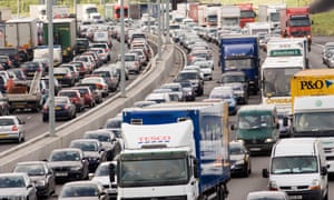 Traffic jam on the M25