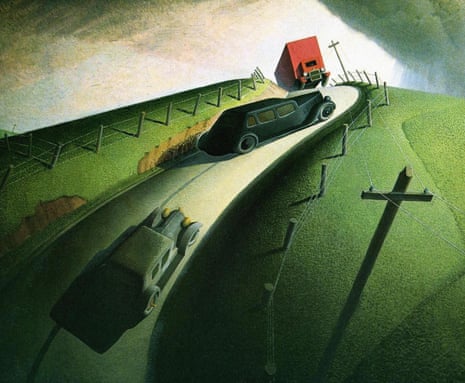 There may be trouble ahead … Grant Wood’s Death on Ridge Road.