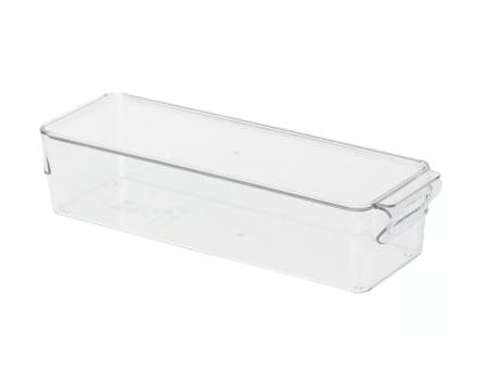 Ikea KLIPPKAKTUS Storage box for fridge, transparent, 32x10x8 cm