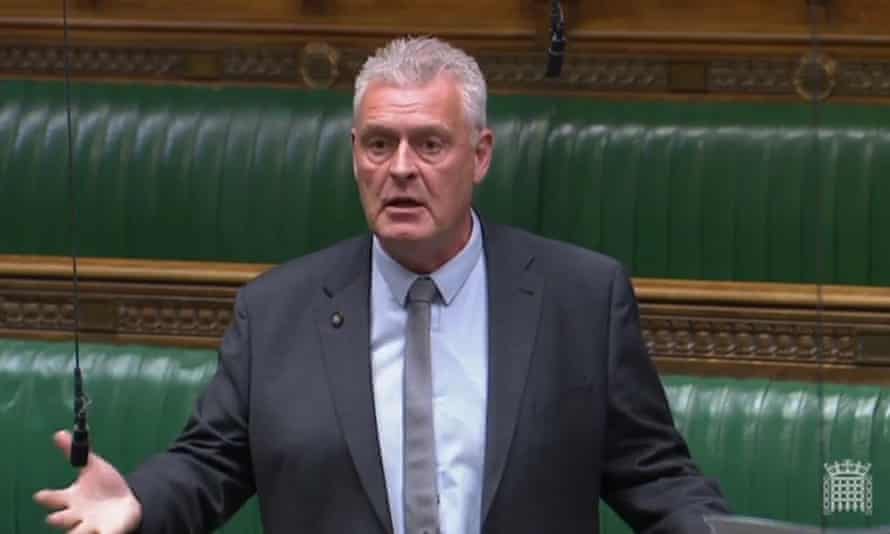 Tory MP Lee Anderson seen speaking in the House of Commons