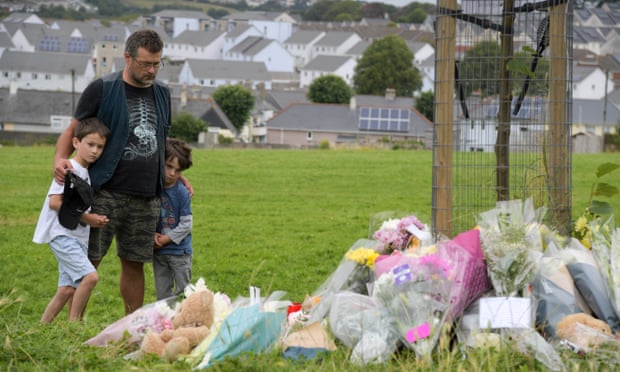 Tributes to the victims of the attack in the Keyham area of Plymouth on Saturday.