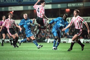 Andy Cole in action against Athletic Bilbao in 1994