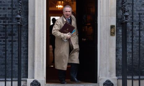 Former attorney general Sir Geoffrey Cox pictured at 10 Downing Street, London, last year