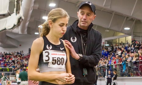Mary Cain (pictured in 2014) says Alberto Salazar ‘was constantly trying to get me to lose weight … He wanted to give me birth control pills and diuretics to lose weight.’