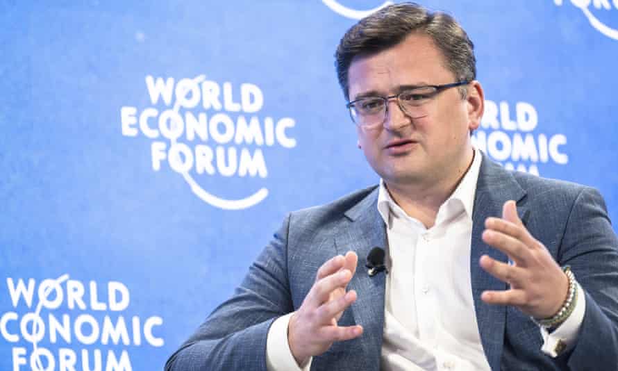 Russia-Ukraine war: Nato ‘doing literally nothing’ to stop Russia, says Kyiv – live | Ukraine 1 Dmytro Kuleba, Minister of Foreign Affairs of Ukraine at the World Economic Forum, WEF, in Davos, Switzerland.
