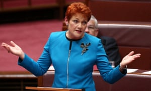 Pauline Hanson delivers her first speech in the Senate