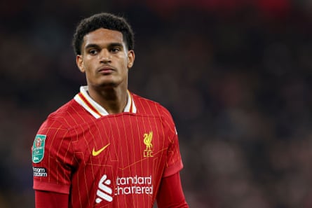 Jarell Quansah in action for Liverpool