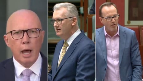 Dutton says Labor's student caps bill a 'dogs breakfast' as Greens slam 'race to the right' – video