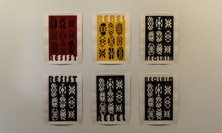 Examples of work by Jennifer Herd, member of art collective proppaNOW, which has won the prestigious 2022–2024 Jane Lombard Prize for Art and Social Justice.
