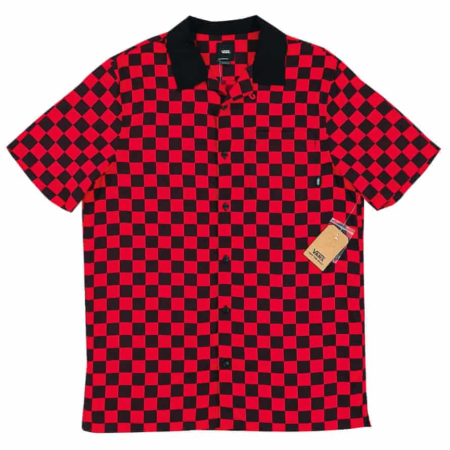 red and black Check shirt