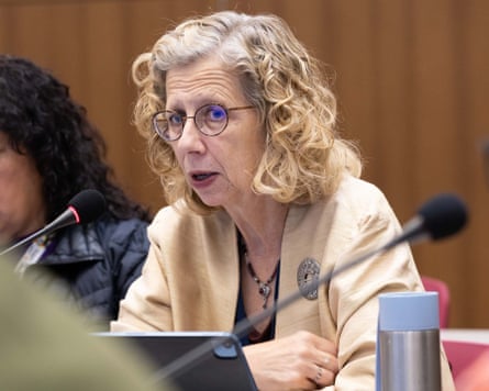 Inger Andersen speaking into a microphone