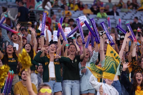 Matildas fans at Stadium Australia.