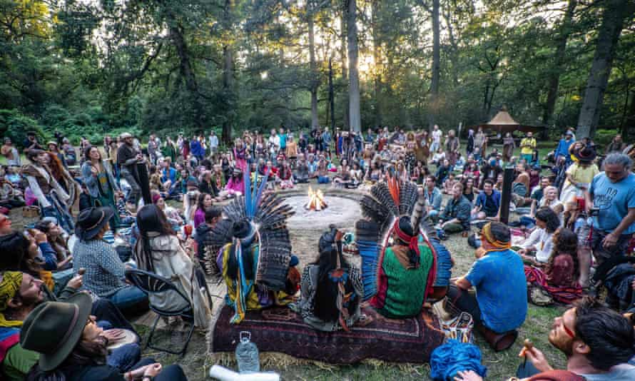 Campfire league astatine the Medicine festival successful Berkshire, UK.