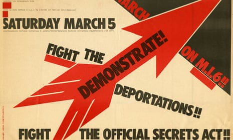 King’s 1977 poster for a march against the Official Secrets Act