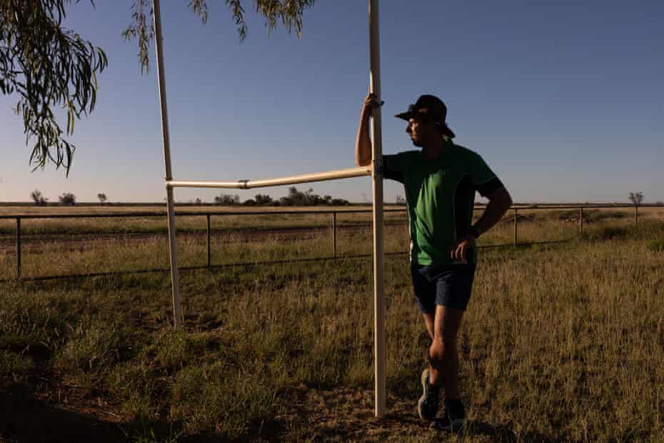 Corey Kempthorne in the school grounds
