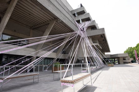London’s National Theatre was the first venue to be wrapped in the Missing Live Theatre barrier tape