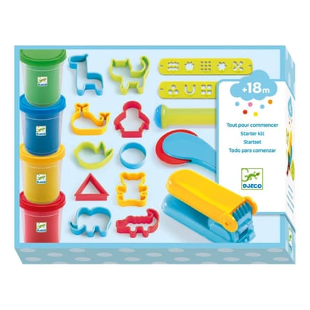 Djeco Play Dough Starter Set 4 tubs playdough & 15 tools