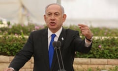 The Israeli prime minister, Benjamin Netanyahu, in Givatayim, Israel, on 18 June 2024.