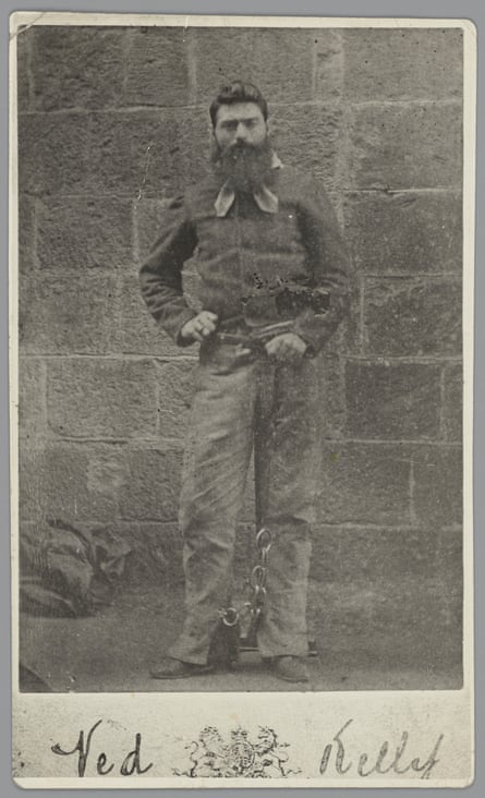 Ned Kelly in Chains by photographer Charles Nettleton.