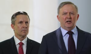 Labor’s climate change spokesman, Mark Butler, pictured with leader Anthony Albanese, accused the government of misrepresenting climate data.