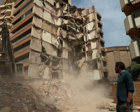 A man stands at the site where his mother and brother were killed, Beirut, Lebanon