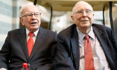 Charlie Munger, right, with Warren Buffett before Berkshire Hathaway's annual shareholders meeting in Omaha, Nebraska.