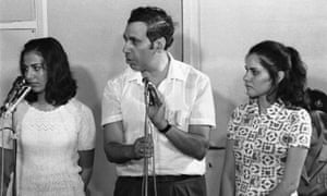 Theresa Halsa and Rima Tannous hear the reading of their life sentences at the trial in Lod on 14 August 14 1972.