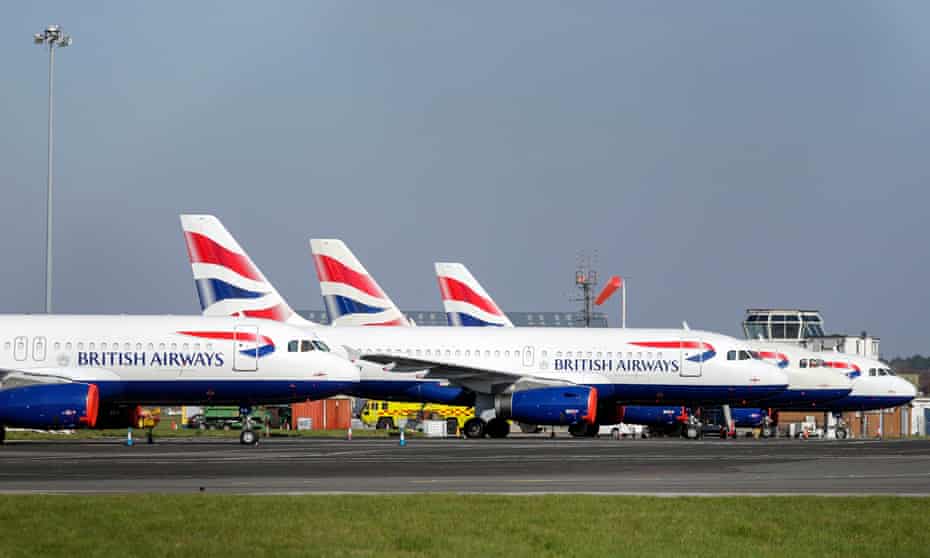 British Airways aircraft at Bournemouth airport