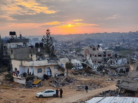 Destroyed houses in Gaza.