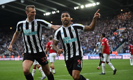 Callum Wilson celebrates sealing victory for Newcastle with their second goal