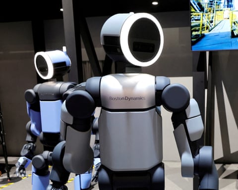 Product-ready Boston Dynamics Atlas robots were on show at the Hyundai Motor Group booth during CES 2026.