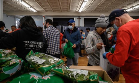 The Hungry Monk food pantry in Queens, New York. More than 2 million Americans were unable to afford adequate nutritional food at times during 2021.