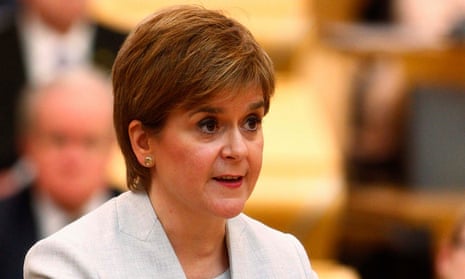 Nicola Sturgeon addresses the Scottish parliament in Edinburgh