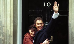 Cherie Blair with her husband Tony as they moved into Downing Street in May 1997.