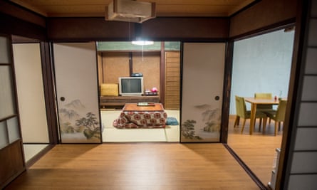 Dani and Evan Benton on Omishima Island in Japan, after the renovation.