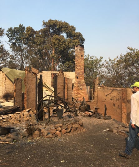 The remains of Jan Harris’s home in Reedy Swamp after a bushfire in 2018