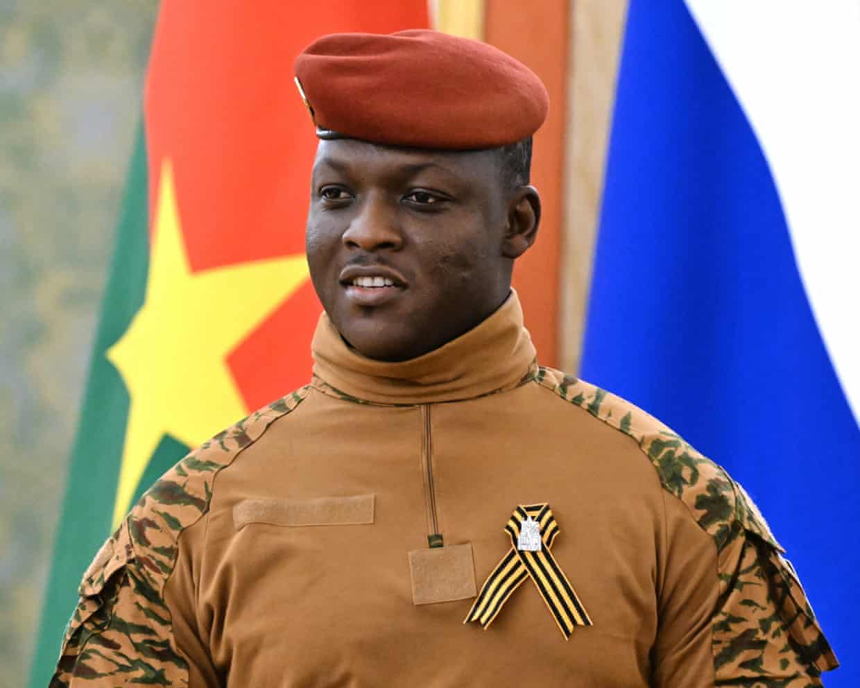 A picture of Burkina Faso president Ibrahim Traoré