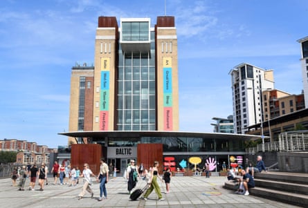 Baltic Centre for Contemporary Art; people mill about outside in the sun