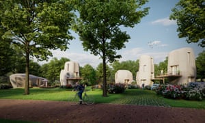 In the city of Eindhoven (The Netherlands) five 3D-printed concrete houses will be built. The project is the worldâs first commercial housing project based on 3D-concrete printing.