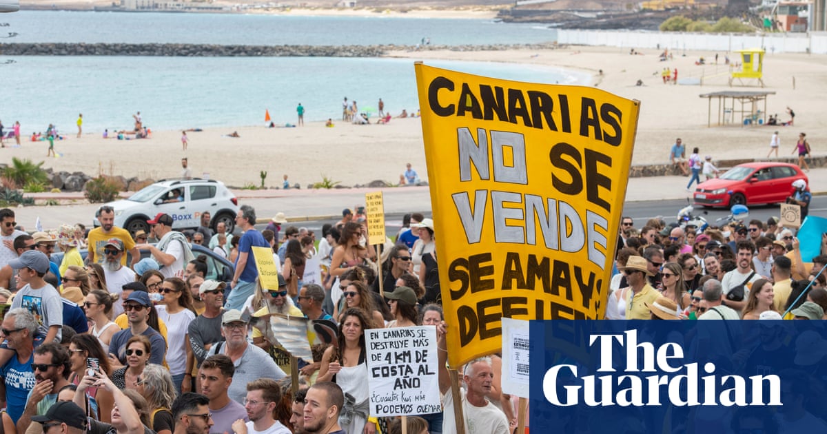 Tens of thousands protest against Canary Islands’ ‘unsustainable’ tourism model | Spain