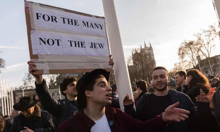 The ‘Enough is enough’ demonstration outside parliament in March was a protest against Labour’s antisemitism.