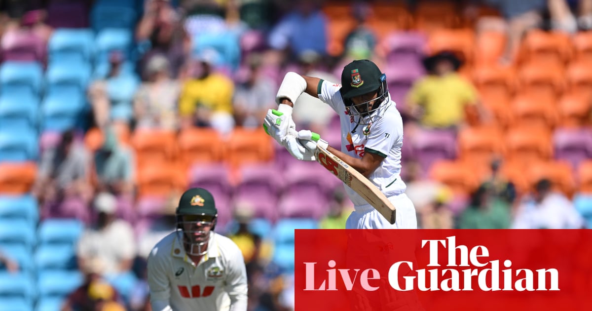 Australia v Bangladesh: first men’s Test, day three – live