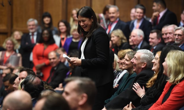 Lisa Nandy stands up in the House of Commons earlier this week